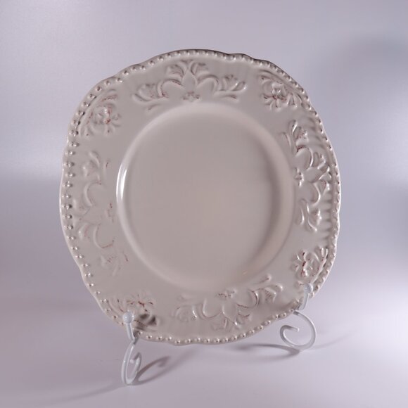 Better Homes and Gardens Medallion Wreath Cream Mist Salad Plates Set of 4 - Picture 1 of 4